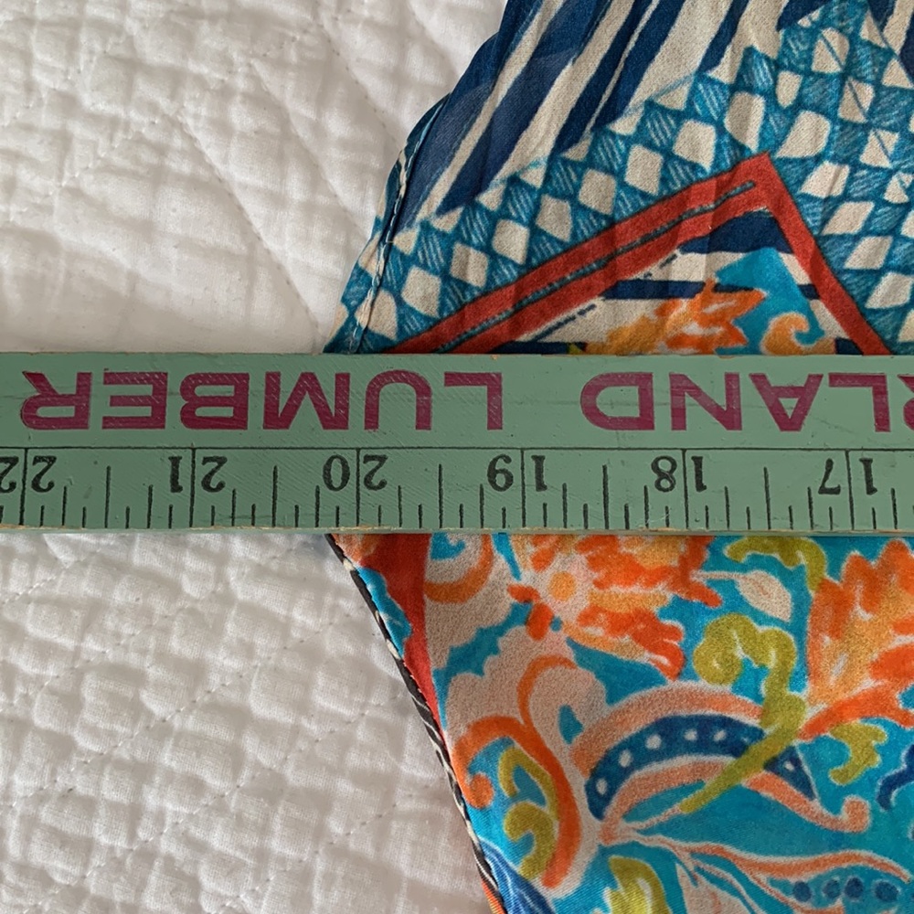 Johnny Was Silk Tunic Patchwork Printed Top - image 8